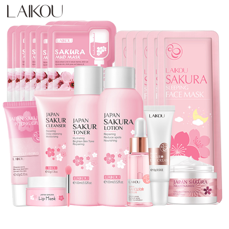 Korean Skincare Routine - Sakura Facial Cleaner Korean Face Serum