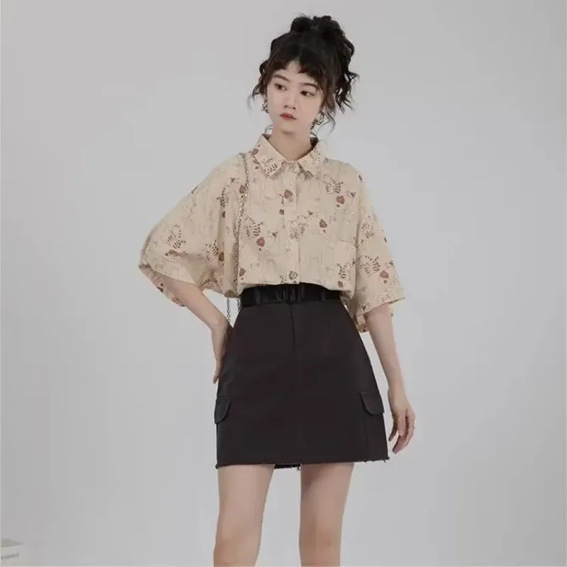 Shirts Women Corduroy Patch Po - Korean Lifestyle Student recension och pris