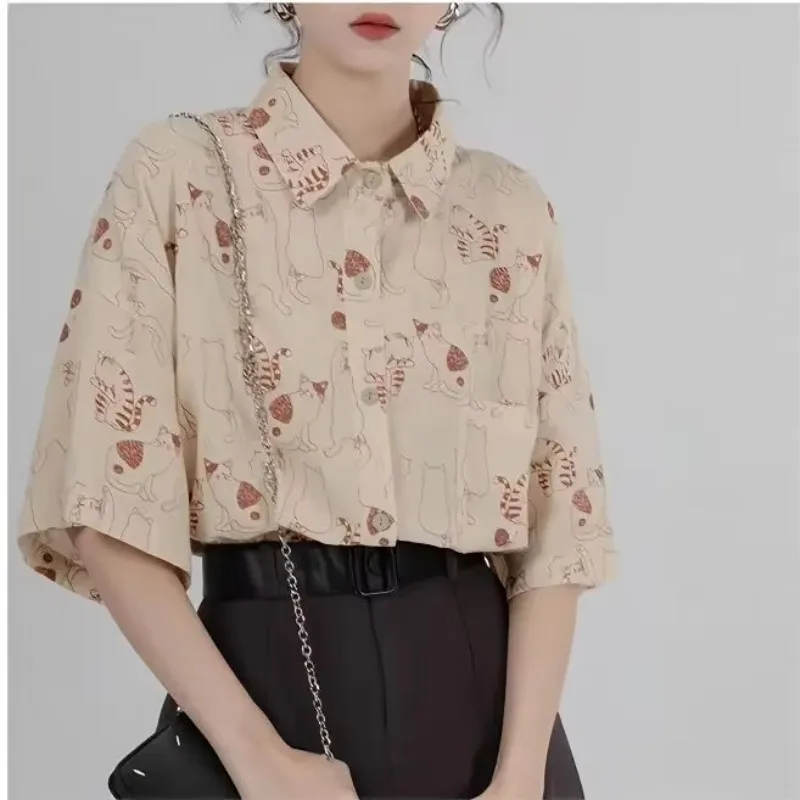 Shirts Women Corduroy Patch Po - Korean Lifestyle Student recension och pris