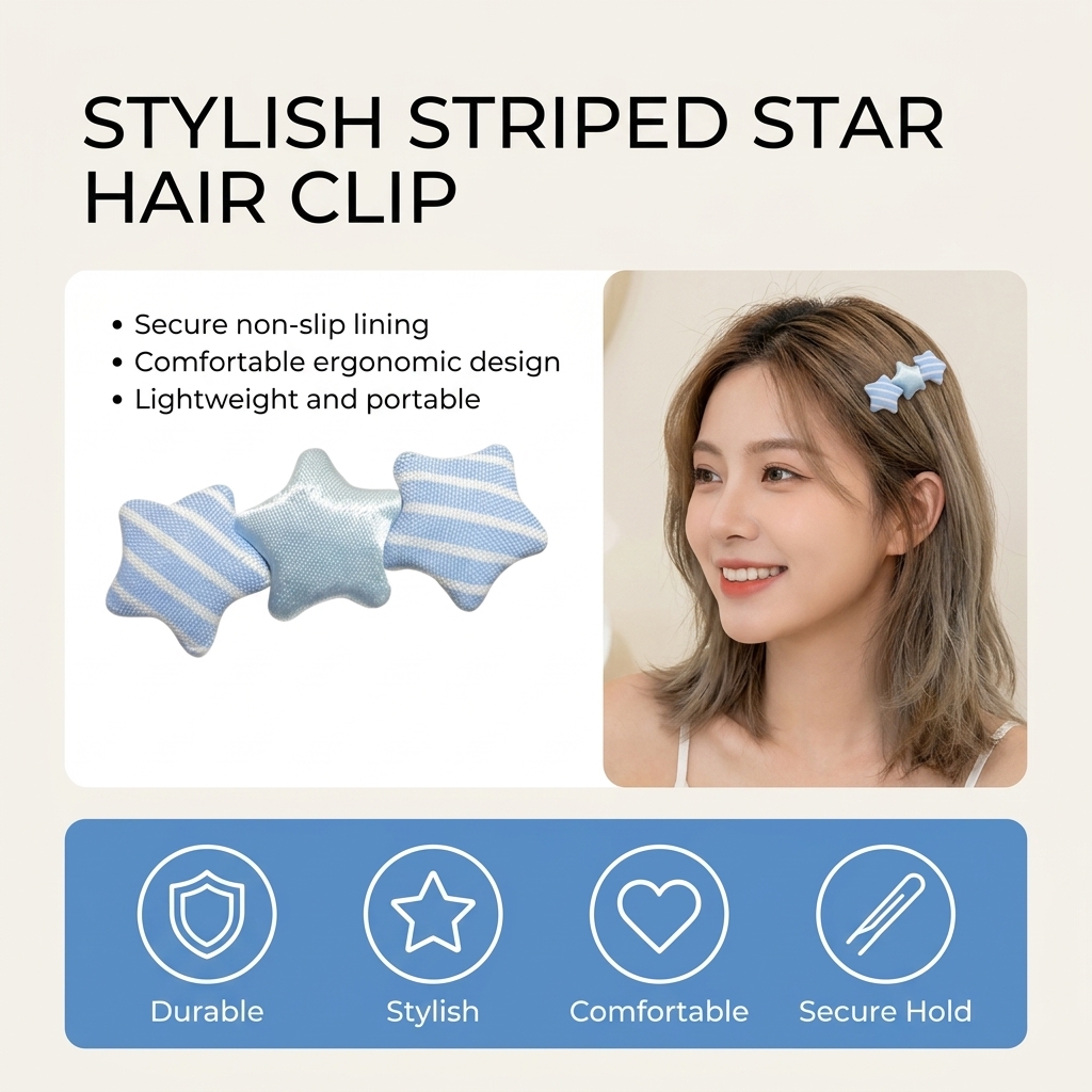 Cute Star Shaped Hair Clip For - Korean Girls Lifestyle recension och pris